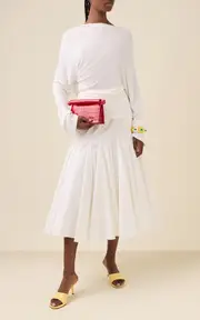 [Jacquemus] Agave Flared Cotton-Blend Midi Skirt