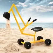 Keezi Kids Ride On Car Digger Bulldozer Sandpit Play Toys Seat Rotate Yellow NEW
