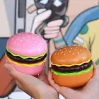 Desktop Fan Rechargeable Portable Hamburger Mini with Makeup Mirror 3-speed Wind