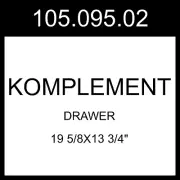 IKEA KOMPLEMENT Drawer Dark Gray 19 5/8x13 3/4" 105.095.02