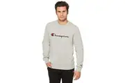 Champion Men's Script Crew Sweatshirt - Oxford Heather