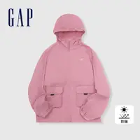 在飛比找蝦皮商城優惠-Gap 女裝 Logo防曬印花連帽外套-粉紅色(874489