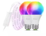 NANOLEAF ESSENTIALS MATTER SMART BULBS BLUETOOTH & SMART LIGHT STRIP BUNDLE