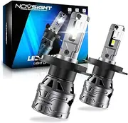 NOVSIGHT H4 LED Headlight Bulbs - 13000 Lumen 350% Brighter Hi/lo Conversion Kit 60W 6500K Cool White Extremely Fast Cooling Halogen Replacement H4/9003/HB2 Headlight Bulbs, IP68 Waterproof, Pack of 2