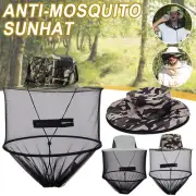 Mosquito Head Net Hat with Neck Flap Sun Protections Fishing Hat for Men Women