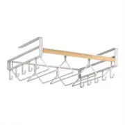 Wine Glass Rack Under Cabinet Wine Glass Holder Under Shelf Goblet 3 Row With...