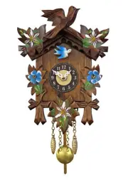 Engstler Cuckoo Clock - Alpine Flowers 7 Inches AH 0126/10 QP NEW