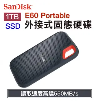 ?SanDisk E60 Portable SSD 1TB 行動固態硬碟