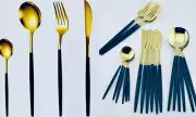Tableware Portable Cutlery Set Dinnerware Set Stainless Steel Flatware 24 Pc.