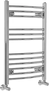 Warmehaus Curved Bathroom Heated Towel Rail Radiator Rad Warmer 750 x 495 Chrome Central Heating Ladder