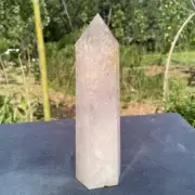 0.85kg Natural Clear Quartz Obelisk Quartz Cystal Point Wand Tower