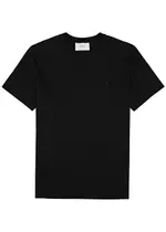 Ami Paris Logo-embroidered Cotton T-shirt - Black - M M
