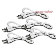 5X 5FT 3.5MM MALE JACK AUX STEREO CABLE CORD IPAD IPHONE IPOD TOUCH MP3 CD WHITE