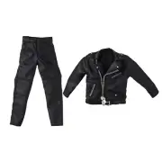 1/12 Scale Jacket Leather Coat Clothes Pants Set For 6 Inch figure SHF Nota Body