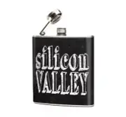 Silicon Valley Hip Flask Whiskey Designer Art Corporate Gift Souvenir Oso Bean
