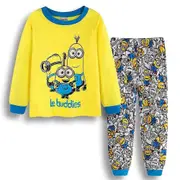 Kids Boys Despicable Me Minions Pyjamas Long Sleeve T-Shirt Trouser Pants Sleepwear Nightwear Pajamas Set 4-8 Years -NMAOV B 4-5 Years
