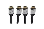 2PK Moki HDMI 1.5m High Speed Ultra Full HD 4K 1080 Cable w Gold Plated Ethernet