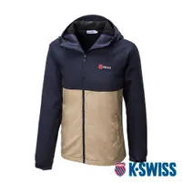 在飛比找PChome24h購物優惠-K-SWISS Windbreaker 刷毛防風外套-男-藍