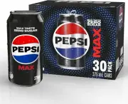 Pepsi Max Cola Soft Drink, 30 x 375ml