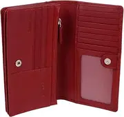 [Golunski] Leather Ladies Purse/Wallet RFID Protected, Red, One Size, Contemporary