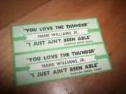 2 Hank Williams You Love The Thunder / I Just Ain't Been Jukebox Title Strips