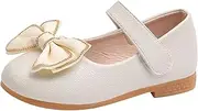[Egmy] Toddler Girls Dress Shoes Ballerina Ballet Bow Flat Little/Big Kids Mary Jane Party Wedding School Flat