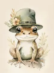 [Namly Design] Poster - Frog in Hat