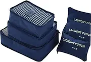 [BOOC] iDEER LIFE 6 set Packing Cubes Luggage Packing Organizers for Travel Accessories (Blue)