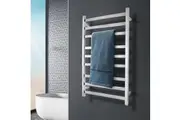 ACA 9 Bars Square Electric Heated Towel Rack 1000x600mm Chrome Stainless Steel Towel Rail Warmer Clothes