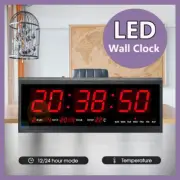 Digital Wall Desk CLOCK Home Large Big Jumbo LED Calendar Temperature AU