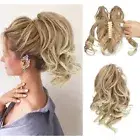 Clip on Hair Bun Clip Synthetic Claw Clip In Ponytail Hair Women