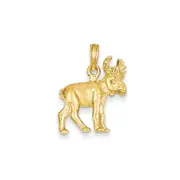 14k Yellow Gold Moose Pendant
