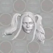 Harley Quinn lollipop custom villain head for 1:10 1:12 1:18 1:6 action figures