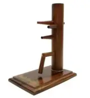 Mini Chinese Wing Chun Stake Wooden Dummy Kongfu Decor Ornament Model Collect