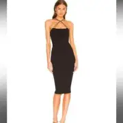 NWT Nookie Trinity 2 Way Black Midi Dress Size XS