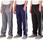 Real Essentials 3 Pack: Boys' Tricot Open Bottom Fleece-Lined Sweatpants XLARGE