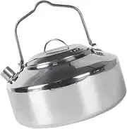 POPETPOP Camping Tea Pot Stainless Steel Kettle Multi Function Outdoor Cooking Pot for Boiling Water Tea Gas Stove Induction Cooker Portable Camp Kettle