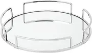 Home Details Mirrored Vanity Tray | Dimensions : 12.99" L x 12.99" W x 2.05" H | Glass Base | Great for Cosmetics | Jewelry | Toiletries | Organization | Chrome