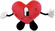 Un Verano Sin Ti Plush Bad Bunny Red Heart Shape Stuffed Animal Novelty Pillows Toy Gifts For Fans Kids