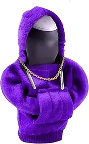 ADGIEN Universal Gear Shift Knob Cover - Funny Shift Knob Hoodie, Car Interior Accessories (Purple)