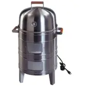 Americana Electric Smoker 2-Rack+Heat Thermometer+Wooden Handles Stainless Steel