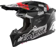 Airoh Aviator 3 Burnout, motocross helmet , color: Matt Black/Grey/Red , size: M