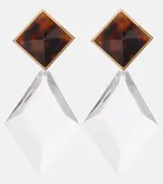 [Saint Laurent] Saint Laurent Pyramid clip-on earrings One size transparent