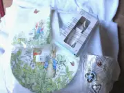 Pottery Barn Kids Beatrix Potter Peter Rabbit PLACE SETTING 4 pc p,t,n,u NWT