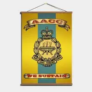 Australian Army Catering Corps Decorative Flag Banner Motto Canvas Wooden Hanger