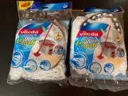 Vileda EASY WRING &CLEAN SPIN MOP REFILL Machine-Washable Triangular Head X 2