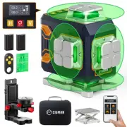 4x360° 16 Lines Laser Level with Remote&APP Control, Green Self Leveling Cros...