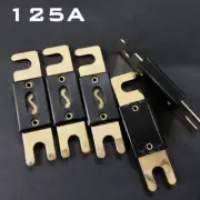 Gold Plated Flat Metal Fuse 125A 32V Slow Bolt Blade ANL Fuses For Car Audio