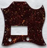 For Gibson SG Standard Single Humbucker Guitar Pickguard 4 Ply Brown Tortoise