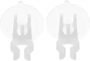 TOGEVAL 2pcs Suction Cup Led Candles Holders for Windows Christmas Decorative Suction Clamp for Tea Lights